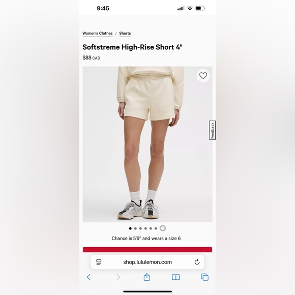 Lululemon softstreme high rise shorts - Picture 1 of 4